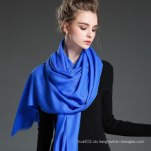 Frauen Blue Twill Wolle Schal Schal